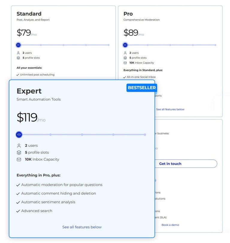 Sprout Social alternative - pricing plans