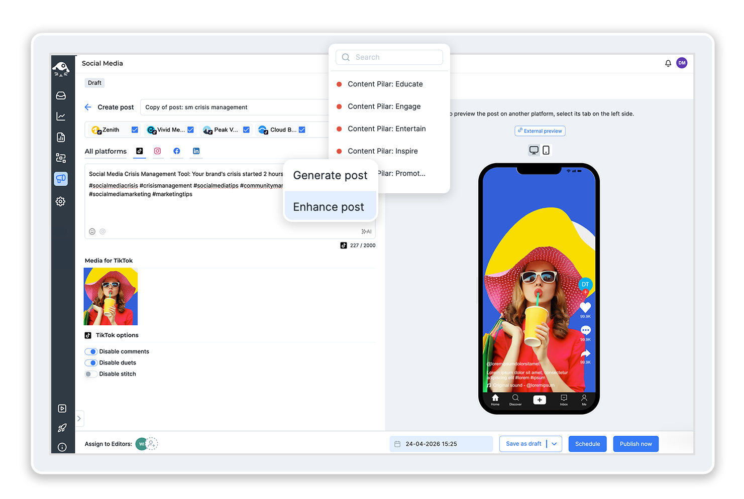 all tiktok in one publisher