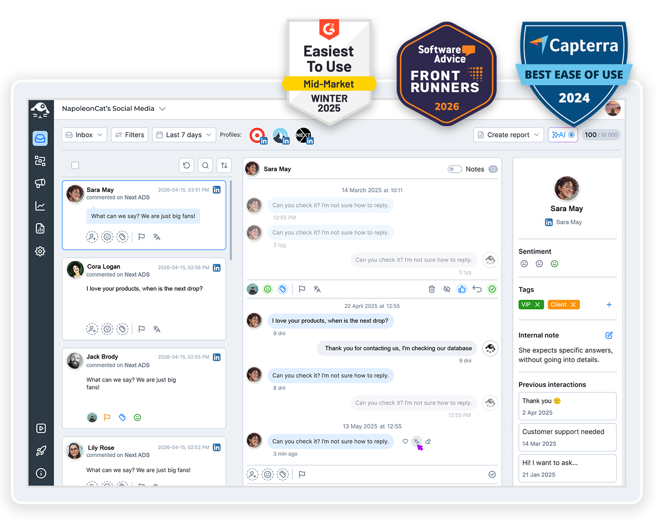 Social inbox linkedin
