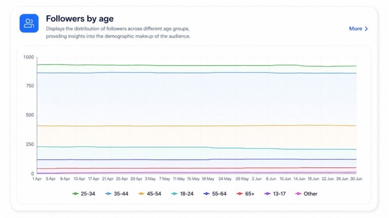 Instagram followers demographics – age breakdown of an Instagram audience in NapoleonCat