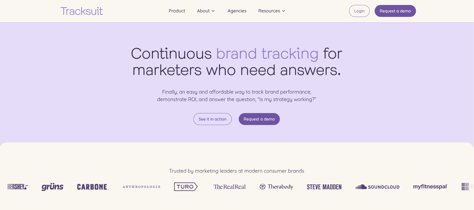 Brand monitoring tools - Tracksuit
